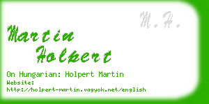 martin holpert business card